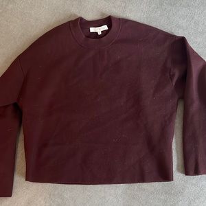 Maroon cropped sweater from Tibi